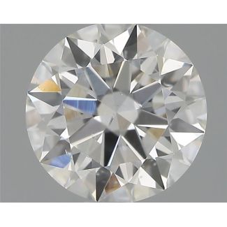 0.54 Carat Round H SI1 EX GIA Natural Diamond