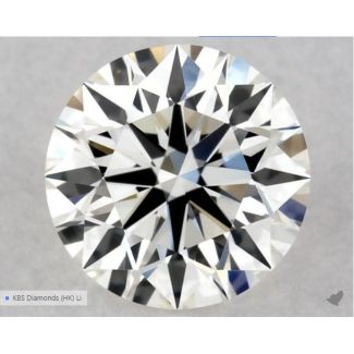 0.34 Carat Round I VVS2 EX GIA Natural Diamond