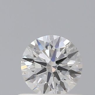 0.53 Carat Round D VS2 EX GIA Natural Diamond