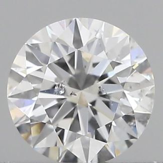 0.40 Carat Round D SI2 EX GIA Natural Diamond