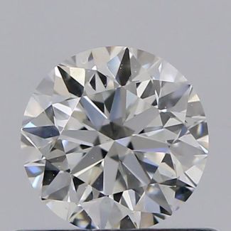 0.51 Carat Round F VS2 VG EX GIA Natural Diamond