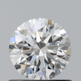 0.6 Carat Round H VVS2 EX GIA Natural Diamond