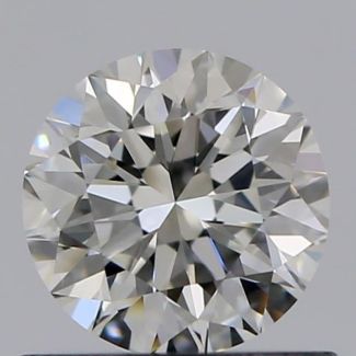 0.61 Carat Round I VVS2 VG EX GIA Natural Diamond