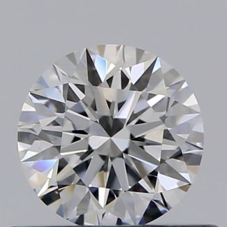 0.41 Carat Round D VVS2 EX GIA Natural Diamond