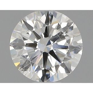 0.55 Carat Round H SI2 EX GIA Natural Diamond