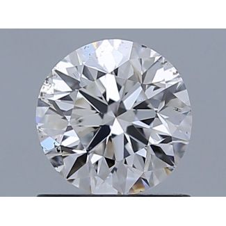 0.9 Carat Round E SI2 VG EX GIA Natural Diamond