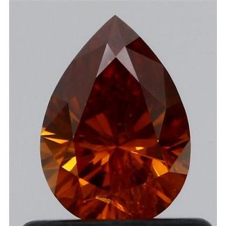 0.53 Carat Pear Fancy Deep Brown I2 - VG GIA Natural Diamond