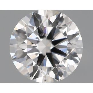 0.6 Carat Round F SI1 EX GIA Natural Diamond