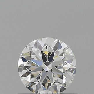 0.51 Carat Round H VVS1 VG EX GIA Natural Diamond