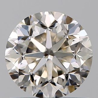 1.01 Carat Round K Faint Brown VVS2 F EX VG GIA Natural Diamond