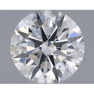 0.35 Carat Round E VVS1 EX GIA Natural Diamond