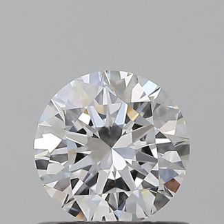 0.6 Carat Round D VVS2 EX GIA Natural Diamond