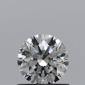 0.55 Carat Round H SI2 EX GIA Natural Diamond