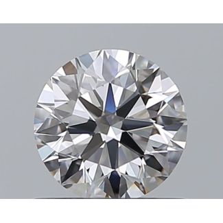 0.61 Carat Round D VVS1 EX GIA Natural Diamond