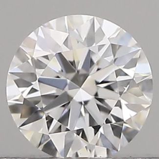 0.19 Carat Round D VVS2 EX GIA Natural Diamond