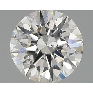 0.6 Carat Round H SI1 EX GIA Natural Diamond