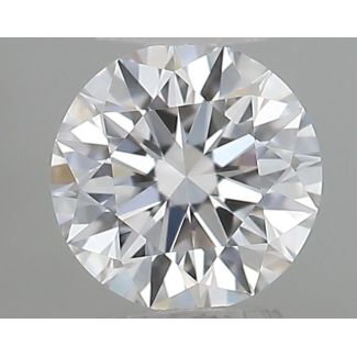 0.23 Carat Round D VVS2 EX GIA Natural Diamond