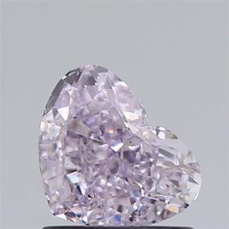 1.0 Carat Heart Light Pinkish Purple SI2 - VG GD GIA Natural Diamond