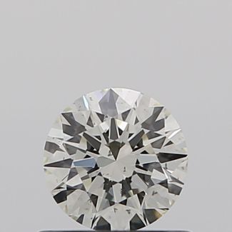 0.50 Carat Round K SI1 EX GIA Natural Diamond