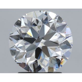 2.5 Carat Round H VVS2 EX GIA Natural Diamond