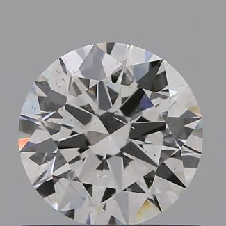 0.62 Carat Round F SI1 EX GIA Natural Diamond