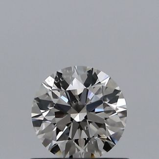 0.50 Carat Round H SI1 EX VG GIA Natural Diamond