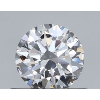 0.5 Carat Round E VVS2 EX GIA Natural Diamond