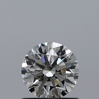 0.60 Carat Round J VS1 EX VG GIA Natural Diamond