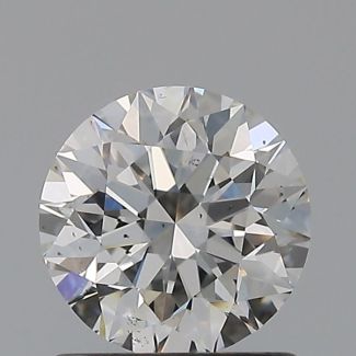 0.9 Carat Round H SI1 EX GIA Natural Diamond