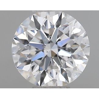 0.57 Carat Round D SI2 EX GIA Natural Diamond