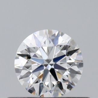 0.35 Carat Round G VVS2 EX VG GIA Natural Diamond