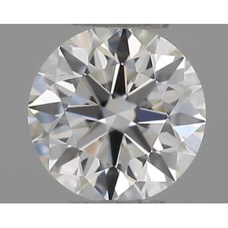 0.41 Carat Round H VVS1 EX GIA Natural Diamond