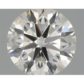 0.38 Carat Round H VVS2 EX IGI Natural Diamond