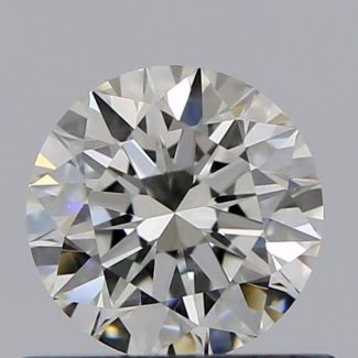 0.50 Carat Round H VVS1 EX GIA Natural Diamond