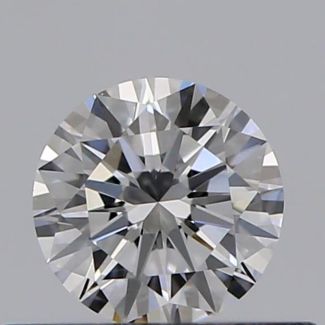 0.30 Carat Round D VVS2 EX GIA Natural Diamond