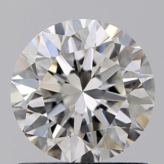 0.91 Carat Round H VS2 VG EX GIA Natural Diamond