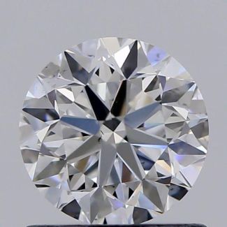 0.80 Carat Round D VS2 VG EX GIA Natural Diamond