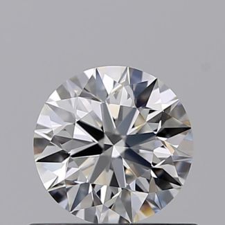 0.53 Carat Round E VVS1 EX GIA Natural Diamond