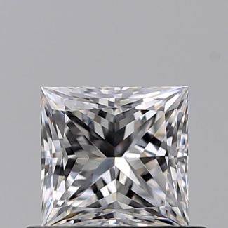 0.50 Carat Princess D VVS2 - EX GD GIA Natural Diamond