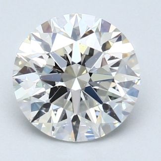 1.7 Carat Round H VVS2 EX GIA Natural Diamond