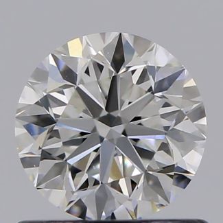 0.70 Carat Round F VS1 VG EX GIA Natural Diamond