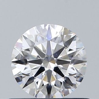 0.61 Carat Round F VS1 EX GIA Natural Diamond