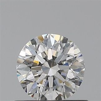 0.50 Carat Round G SI1 EX GIA Natural Diamond