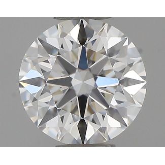 0.43 Carat Round F VVS2 EX IGI Natural Diamond