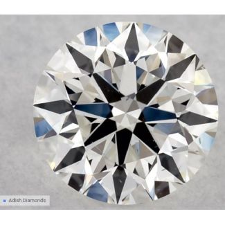 0.57 Carat Round H VS1 EX GIA Natural Diamond