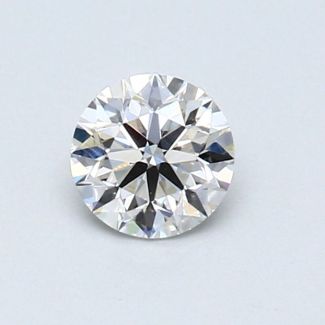 0.45 Carat Round H VVS2 EX GIA Natural Diamond