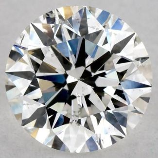 0.91 Carat Round H SI2 EX GIA Natural Diamond