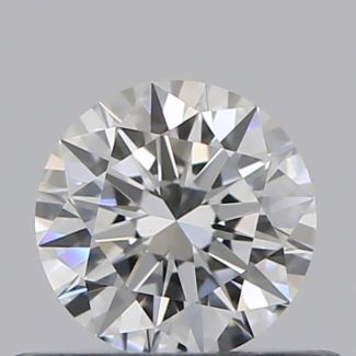 0.38 Carat Round E VVS2 EX GIA Natural Diamond