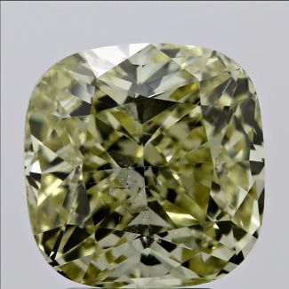 1.5 Carat Cushion Modified Fancy Yellow SI2 - EX GD GIA Natural Diamond