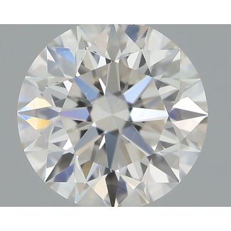 0.61 Carat Round G VVS2 EX VG GIA Natural Diamond